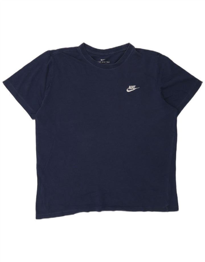 Nike Mens T-Shirt Top Large Navy Blue Cotton