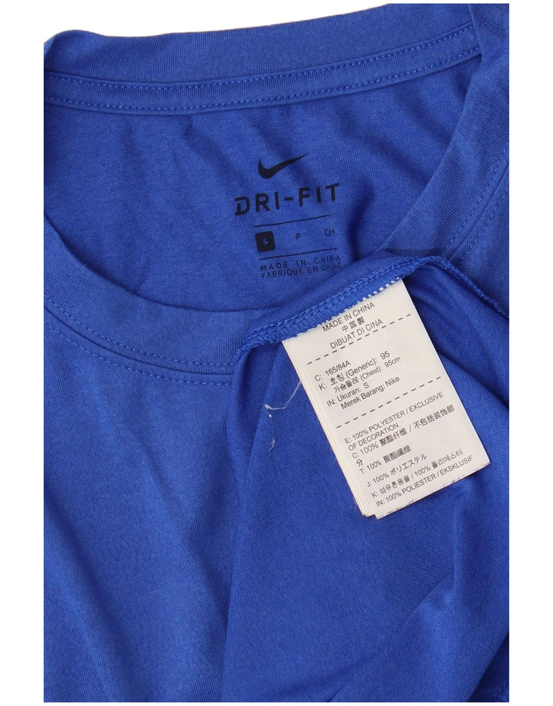 Nike Mens Dri Fit T-Shirt Top Small Blue Polyester