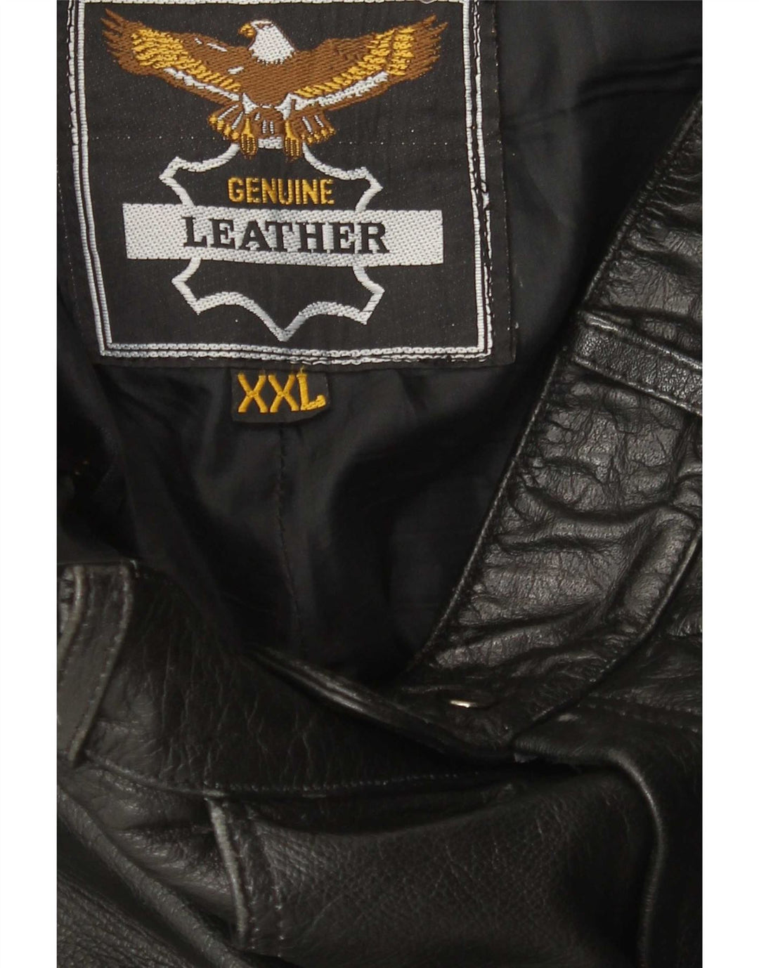 Vintage Mens Leather Trousers W36 L31 Black Leather