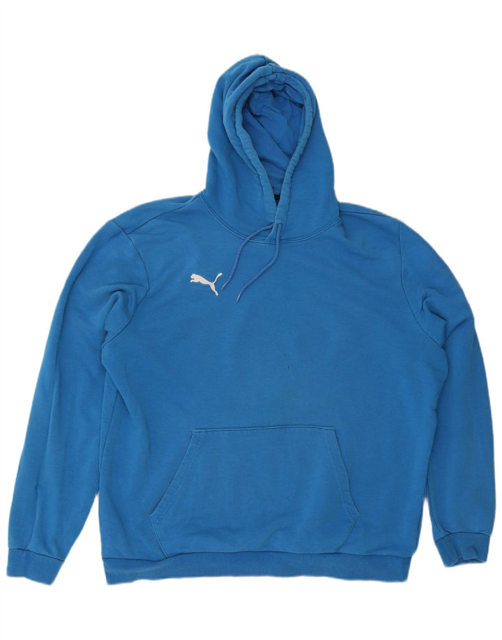 Puma Mens Hoodie Jumper XL Blue Cotton