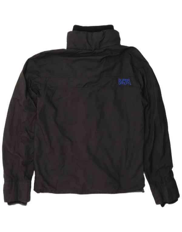 Superdry Womens Rain Jacket UK 20 2XL Black Nylon