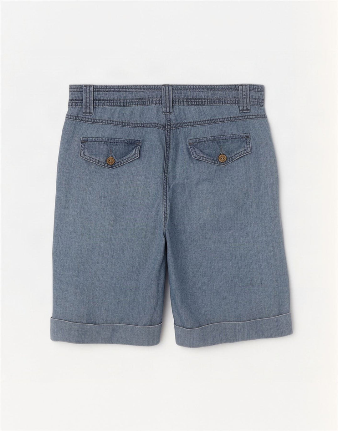 M&Co Womens Bermuda Shorts UK 14 Large W32 Blue Cotton