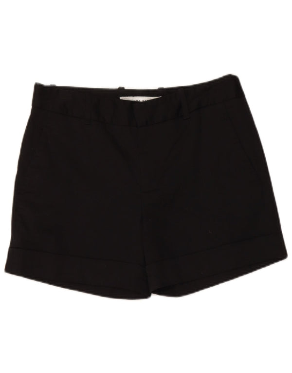 Zara Womens Chino Shorts Medium W28  Black Cotton
