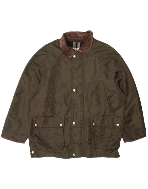 Vittorio Forti Mens Utility Jacket UK 42 XL Khaki Colourblock