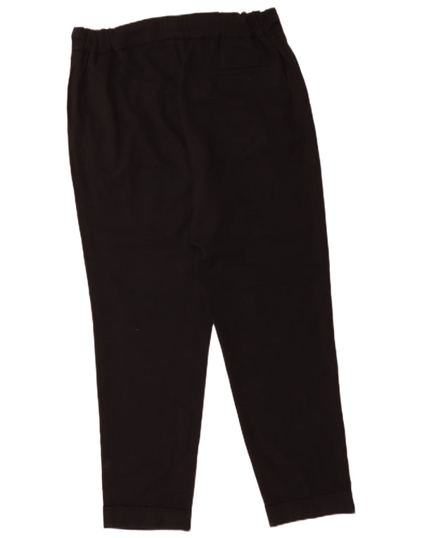 Marks & Spencer Womens Pegged Chino Trousers UK 16 Large W34 L29 Black