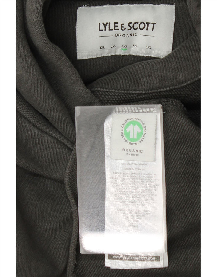 Lyle & Scott Mens Hoodie Jumper 3XL Grey Cotton
