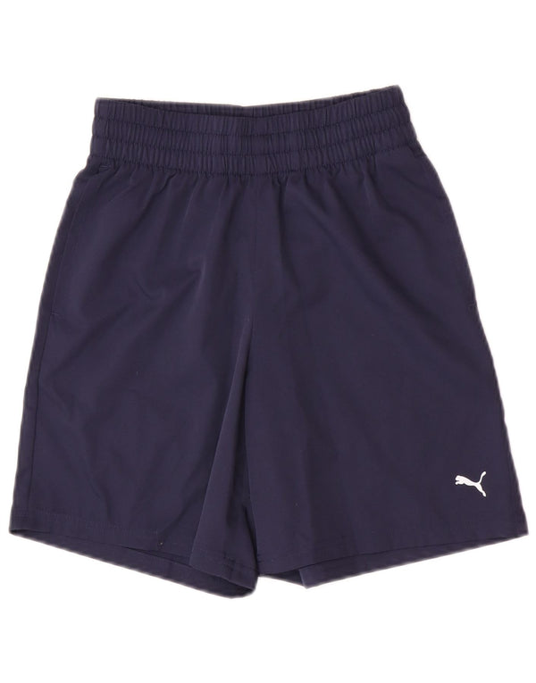 Puma Boys Sport Shorts 5-6 Years XS Navy Blue Polyester