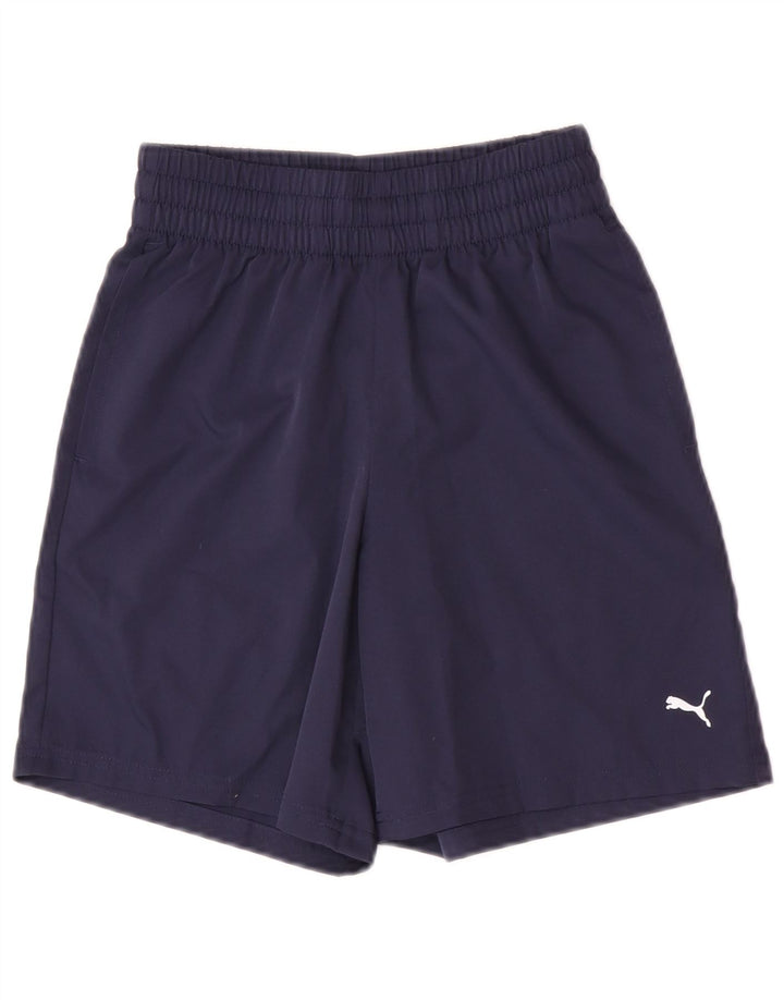 Puma Boys Sport Shorts 5-6 Years XS Navy Blue Polyester