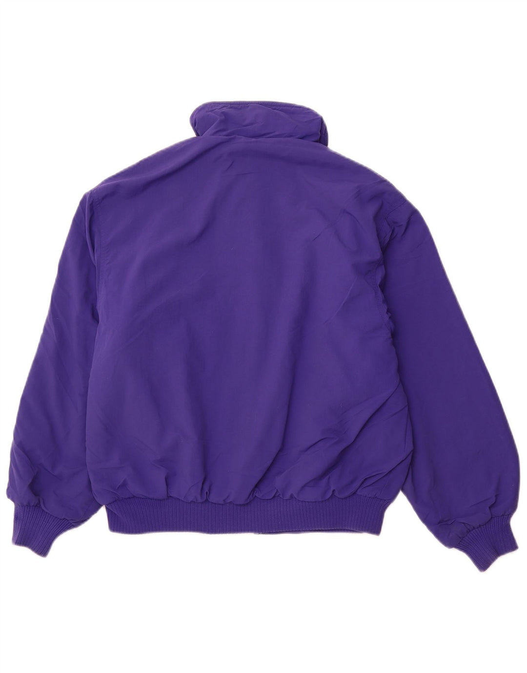 EDDIE BAUER Womens Bomber Jacket UK 14 Medium Purple Nylon