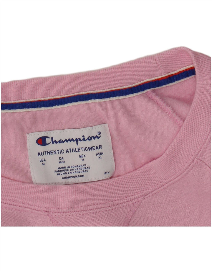 Champion Womens Sweatshirt Jumper UK 14 Medium Pink