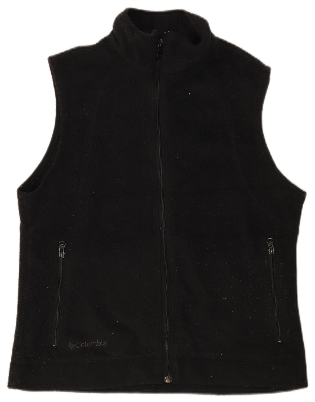 COLUMBIA Womens Fleece Gilet UK 14 Medium Black Polyester