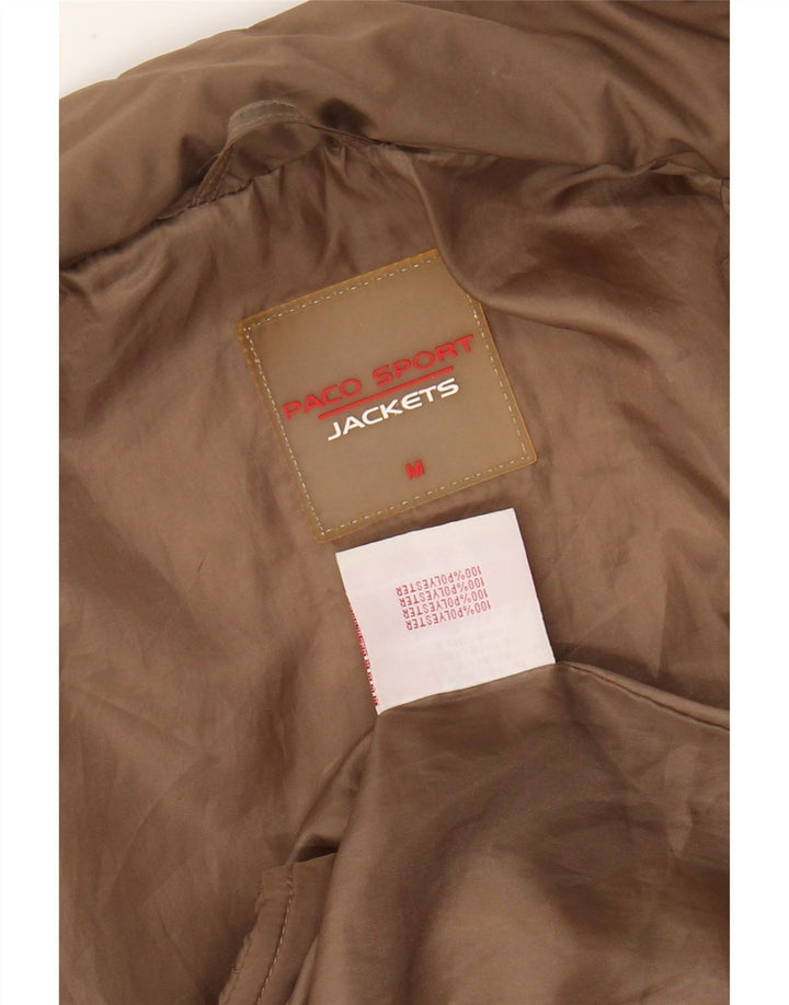 PACO Womens Padded Jacket UK 14 Medium Brown Polyester