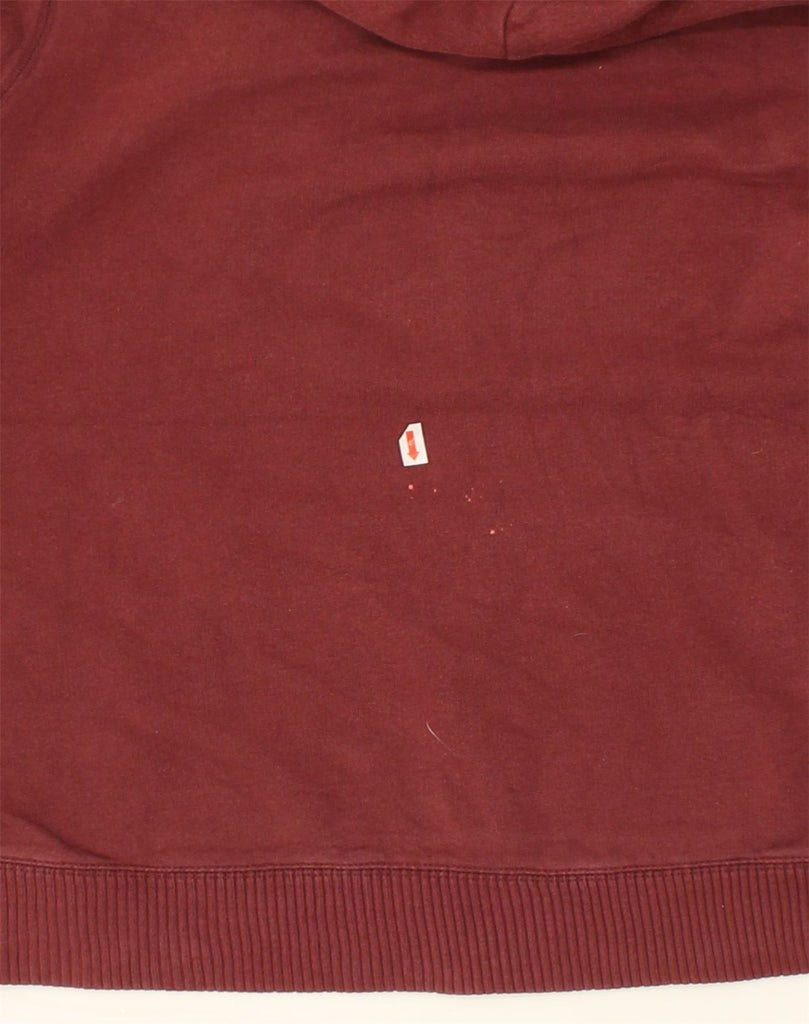 JACK WILLS Womens Graphic Hoodie Jumper UK 12 Medium Maroon Cotton | Vintage Jack Wills | Thrift | Second-Hand Jack Wills | Used Clothing | Messina Hembry 