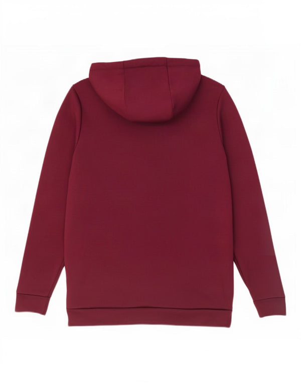Nike Mens Dri Fit Graphic Hoodie Jumper Large Maroon Polyester