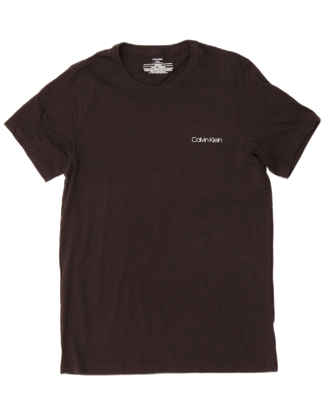 Calvin Klein Mens Short Sleeve Regular T-Shirt Top Small Black Cotton