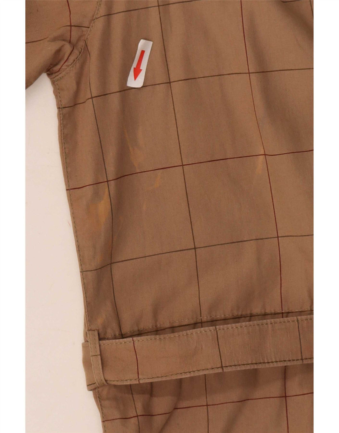 Breco's Mens Utility Jacket UK 40 Large Beige Plaid Cotton