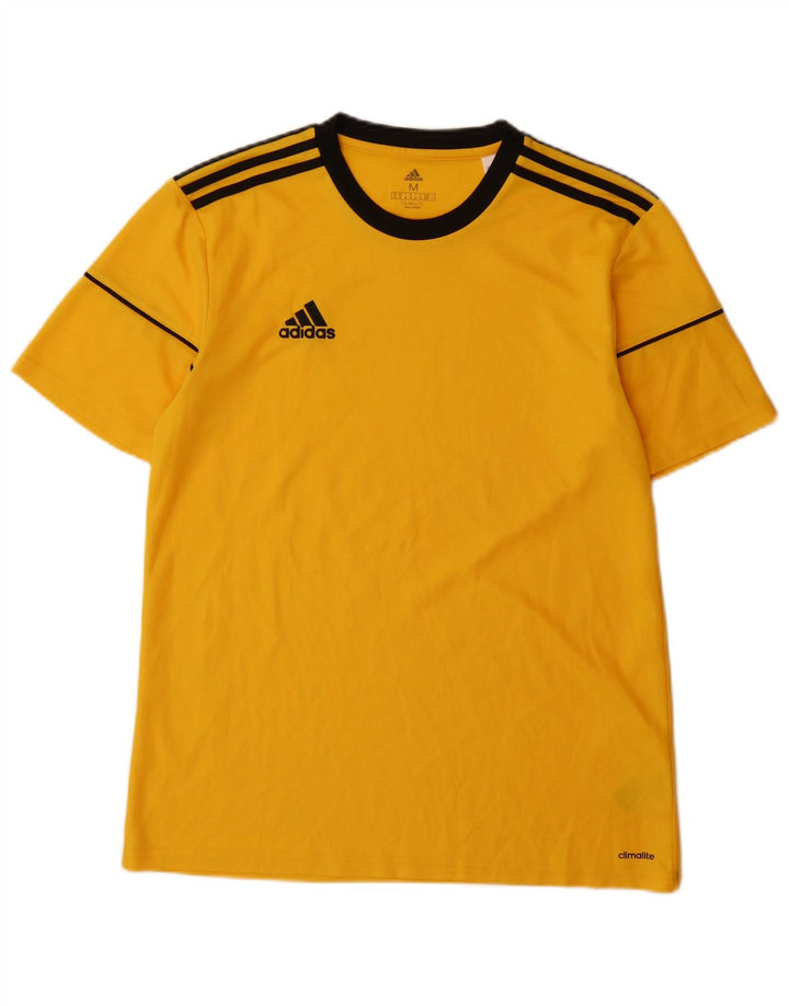 Adidas Mens Climalite T-Shirt Top Medium Yellow Polyester