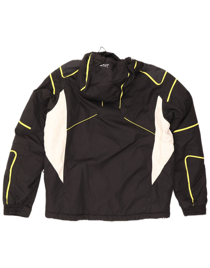AST Mens Hooded Ski Jacket UK 44 2XL Black Colourblock Polyamide