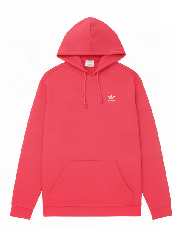 Adidas Mens Hoodie Jumper Medium Pink Cotton