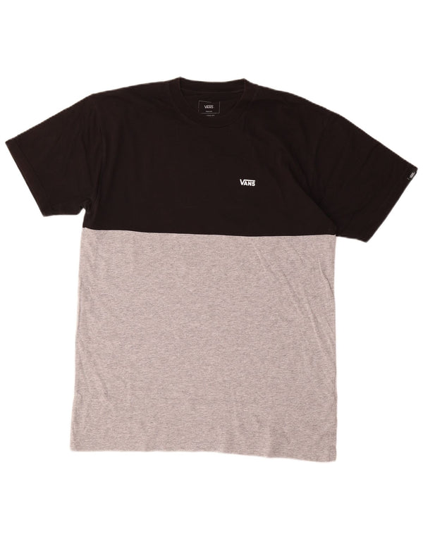 Vans Mens Classic Fit T-Shirt Top Medium Black Colourblock