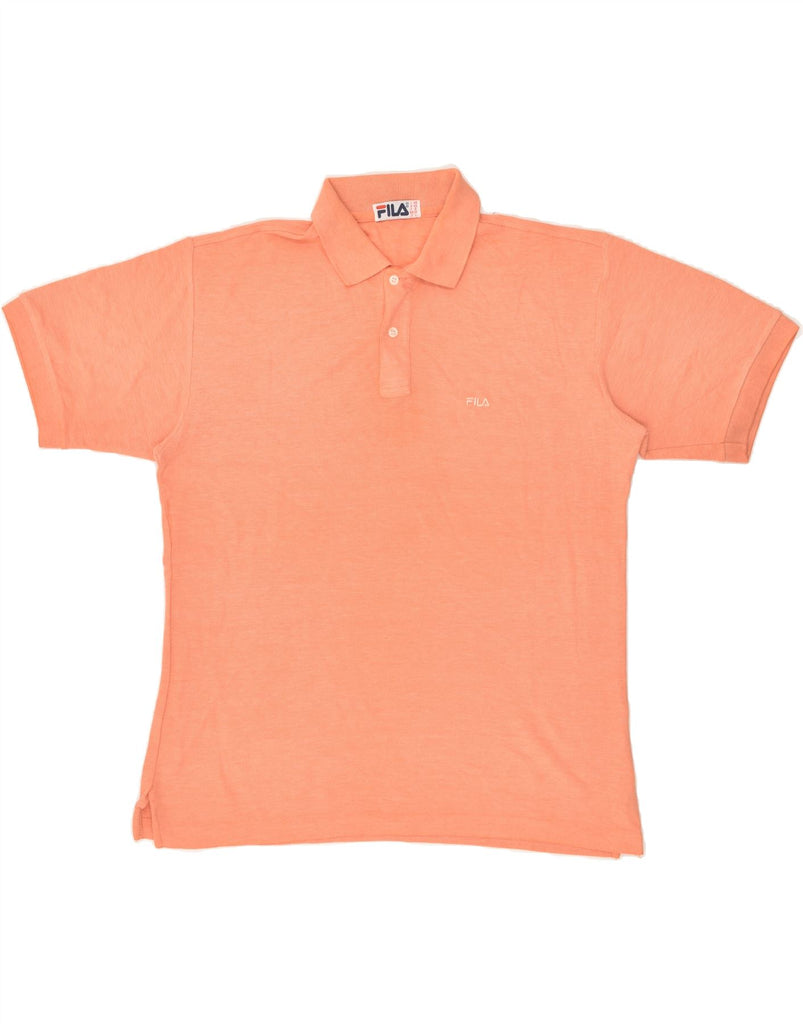 FILA Mens Polo Shirt IT 48 Medium Orange Cotton | Vintage Fila | Thrift | Second-Hand Fila | Used Clothing | Messina Hembry 