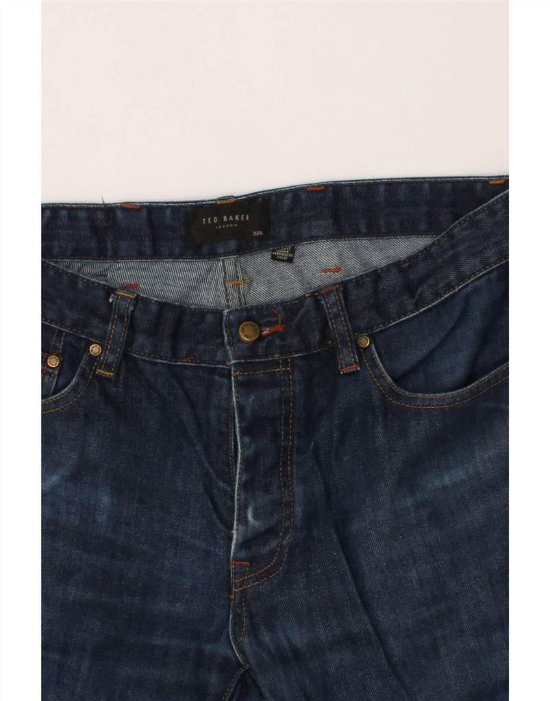 TED BAKER Mens Straight Jeans W32 L27 Navy Blue Cotton Vintage Ted Baker and Second-Hand Ted Baker from Messina Hembry 