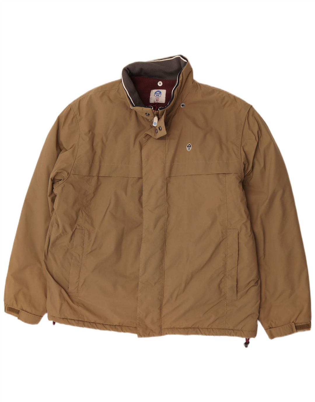 North Sails Mens Windbreaker Jacket UK 42 XL Brown Polyamide