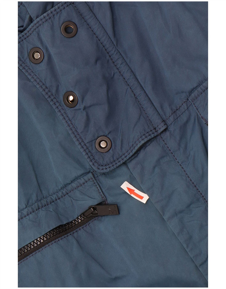 Hugo Boss Mens Utility Jacket EU 54 2XL Blue Polyamide