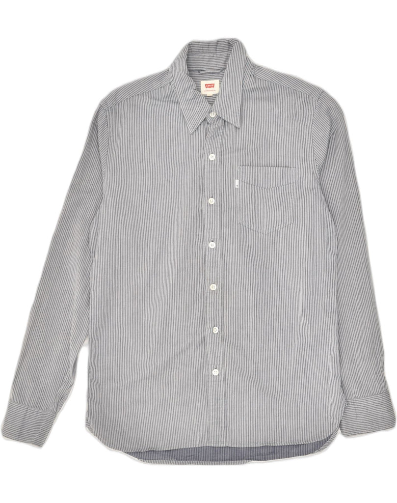 LEVI'S Mens Shirt Small Grey Striped Cotton | Vintage Levi's | Thrift | Second-Hand Levi's | Used Clothing | Messina Hembry 