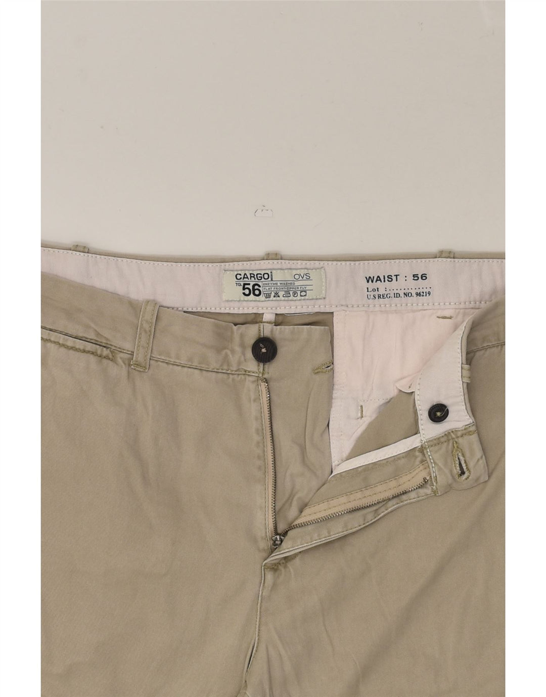 OVS Mens Cargo Shorts IT 56 Small W40 Grey | Vintage OVS | Thrift | Second-Hand OVS | Used Clothing | Messina Hembry 