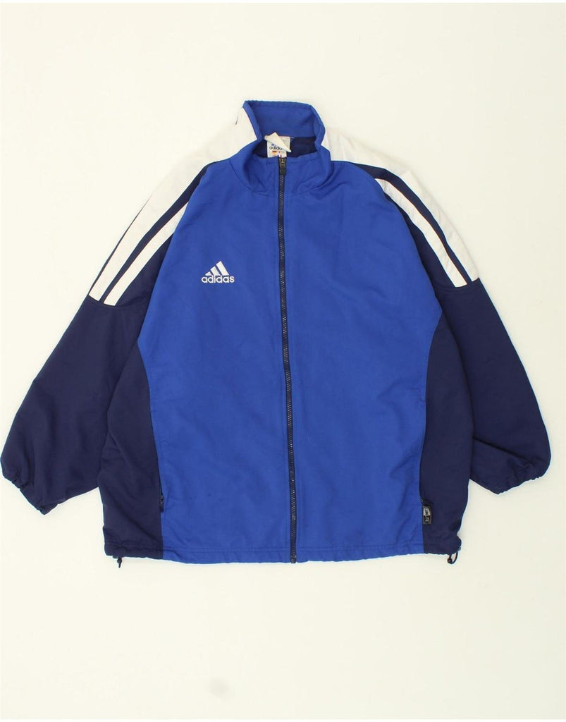 ADIDAS Mens Graphic Tracksuit Top Jacket UK 44/46 Large Blue Colourblock | Vintage Adidas | Thrift | Second-Hand Adidas | Used Clothing | Messina Hembry 