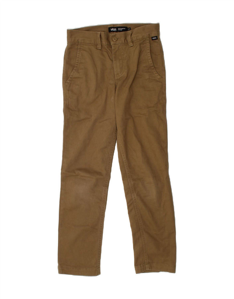 VANS Boys Straight Chino Trousers 7-8 Years W24 L25 Brown Cotton Vintage Vans and Second-Hand Vans from Messina Hembry 