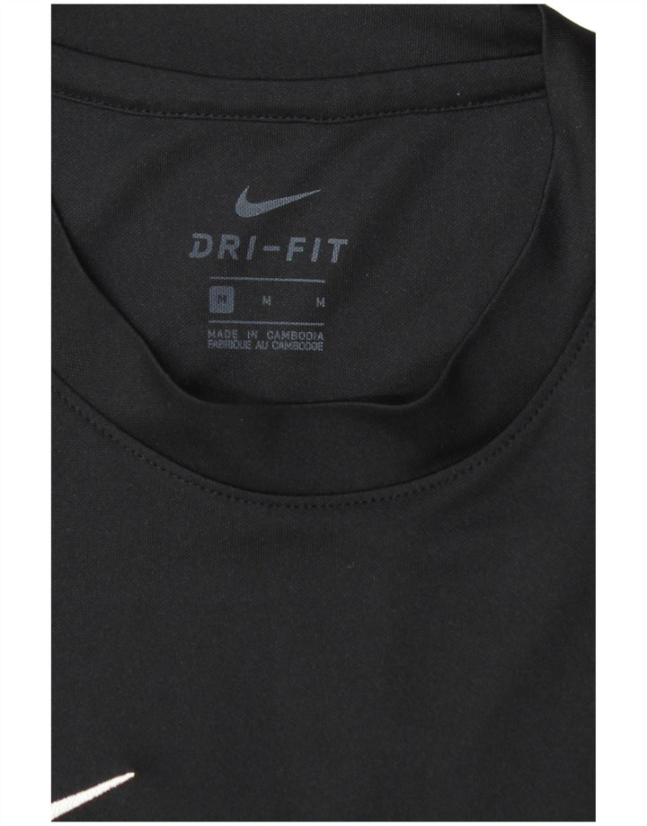NIKE Mens Dri Fit T-Shirt Top Medium Black