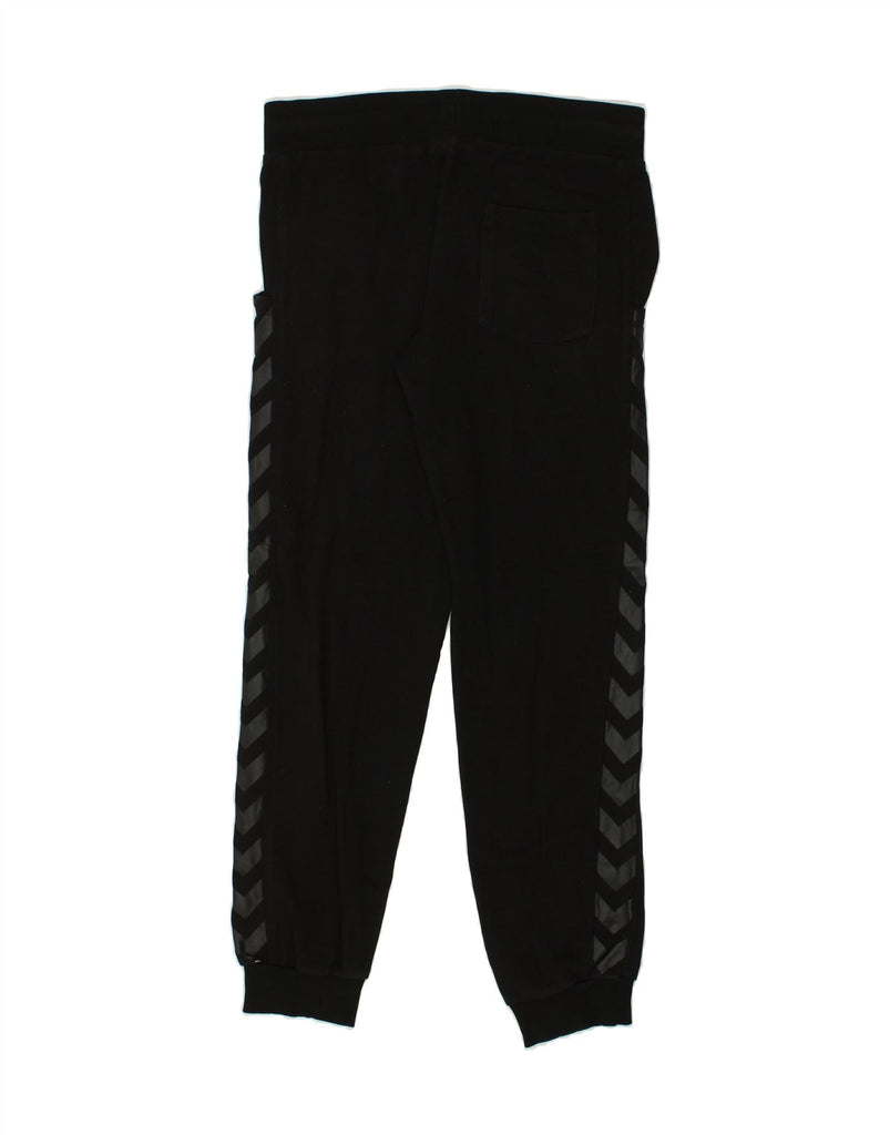 HUMMEL Mens Graphic Tracksuit Trousers Joggers Small Black Cotton | Vintage Hummel | Thrift | Second-Hand Hummel | Used Clothing | Messina Hembry 