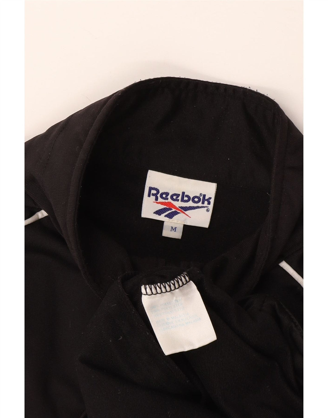Reebok Mens Graphic Short Sleeve Tracksuit Top Jacket Medium Black