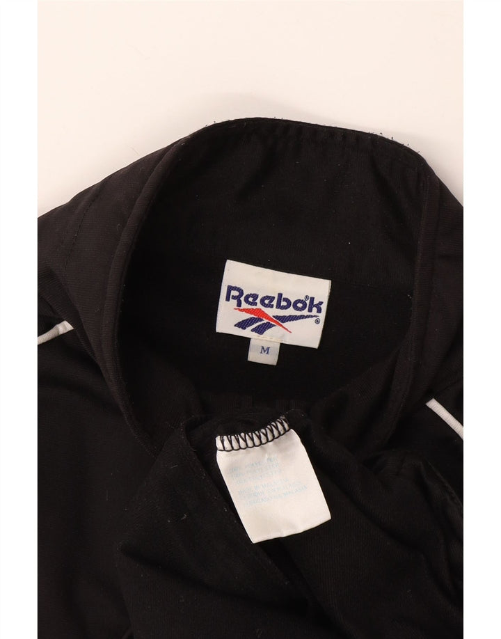Reebok Mens Graphic Short Sleeve Tracksuit Top Jacket Medium Black