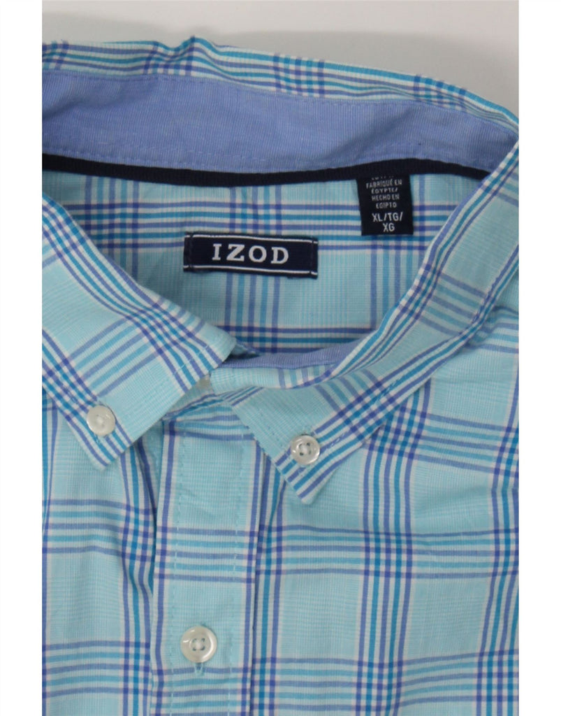 IZOD Mens Shirt XL Blue Check Vintage Izod and Second-Hand Izod from Messina Hembry 