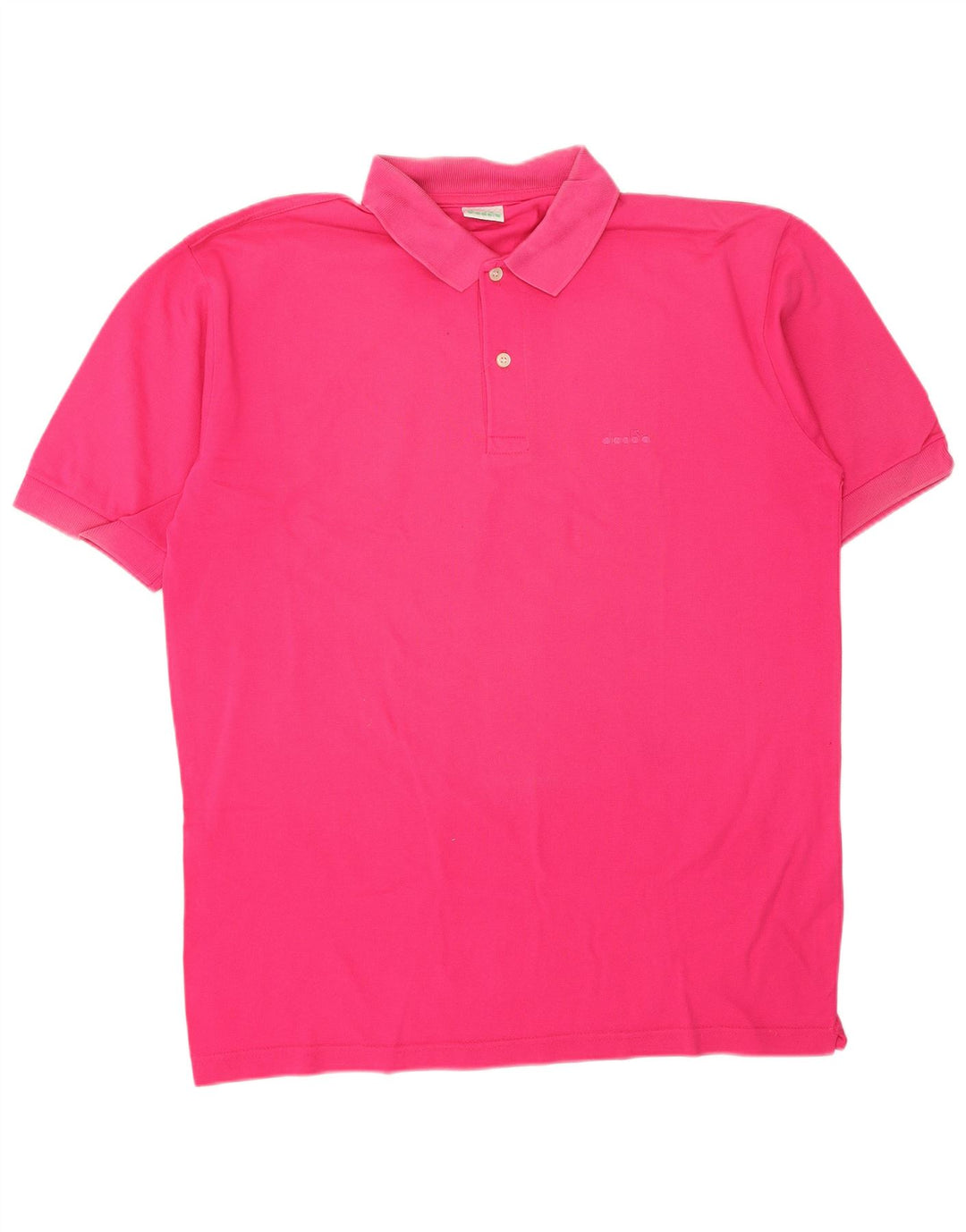 DIADORA Mens Polo Shirt Large Pink Cotton