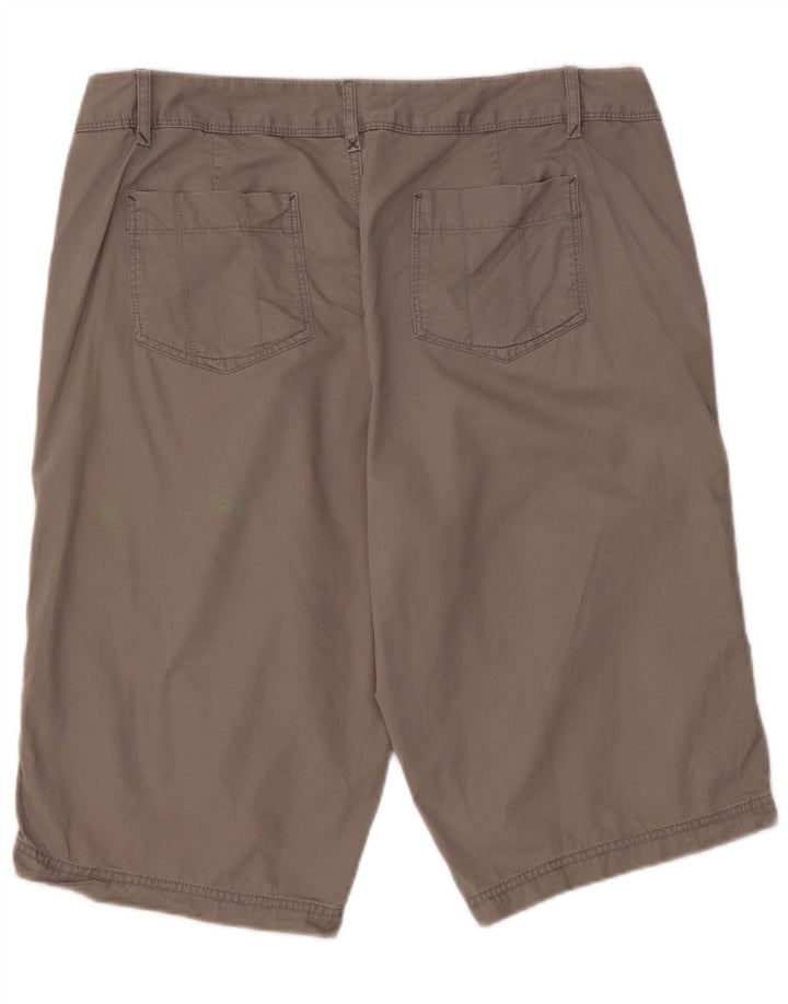Eddie Bauer Womens Chino Shorts US 12 Large W34  Grey Cotton