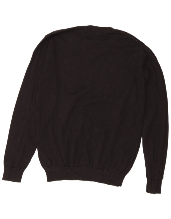 Pierre Cardin Mens Regular Fit V-Neck Jumper Sweater Medium Black Cotton