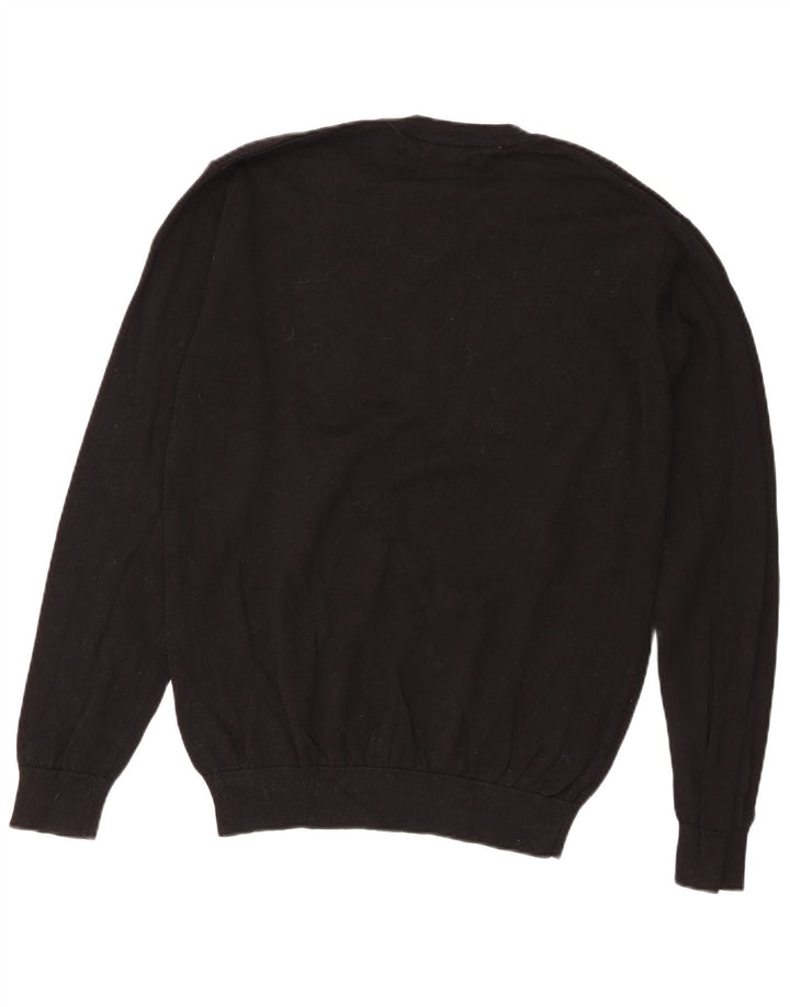 Pierre Cardin Mens Regular Fit V-Neck Jumper Sweater Medium Black Cotton