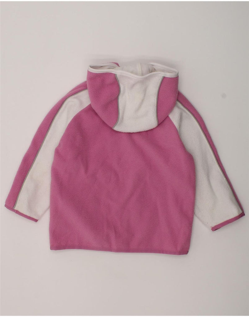 NIKE Girls Hooded Fleece Jacket 2-3 Years Pink Colourblock Polyester | Vintage Nike | Thrift | Second-Hand Nike | Used Clothing | Messina Hembry 