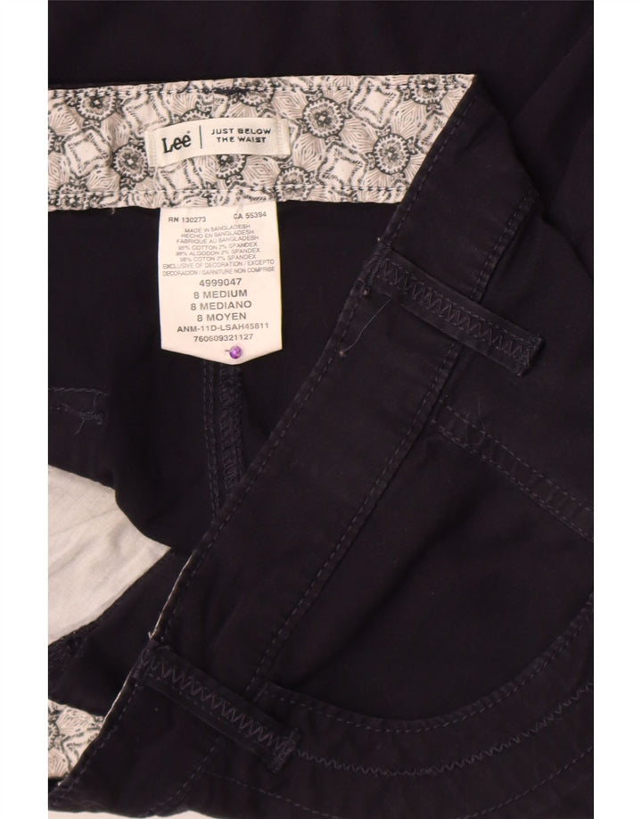 Lee Womens Capri Cargo Trousers US 8 Medium W30 L20 Navy Blue Cotton