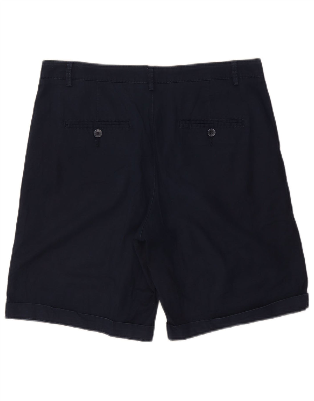 Benetton Mens Chino Shorts W34 Large  Navy Blue