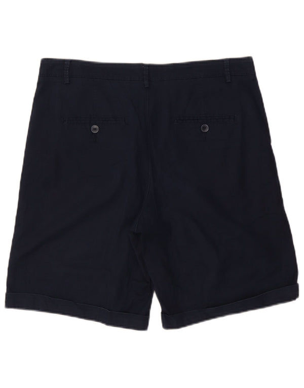 Benetton Mens Chino Shorts W34 Large  Navy Blue