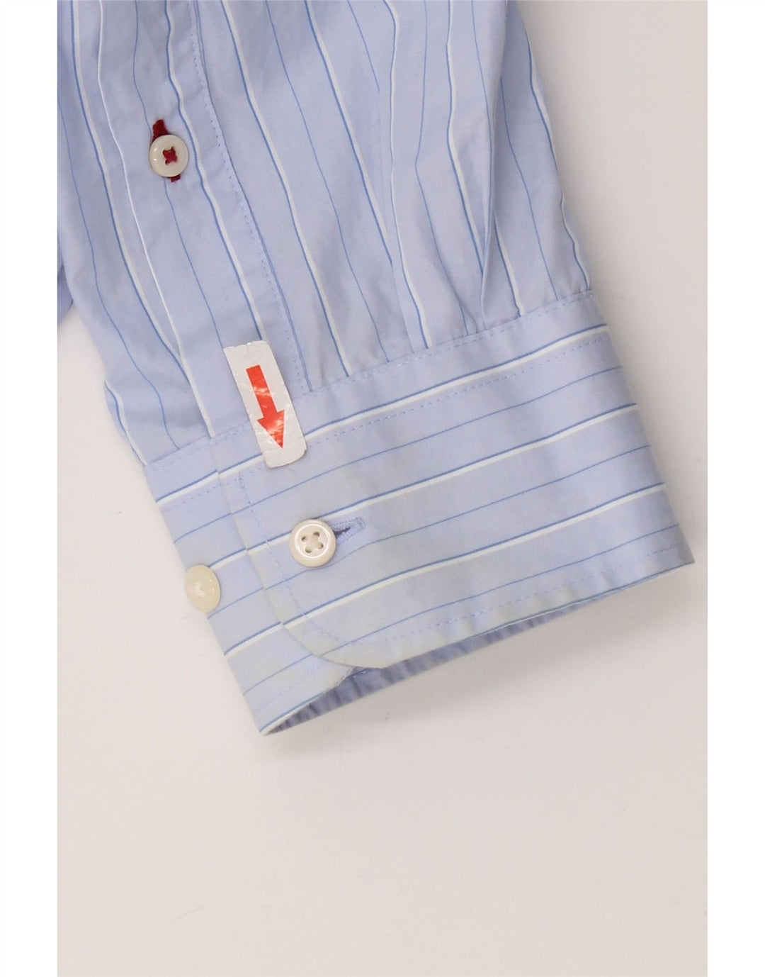Tommy Hilfiger Mens Regular Fit Shirt Large Blue Pinstripe Cotton