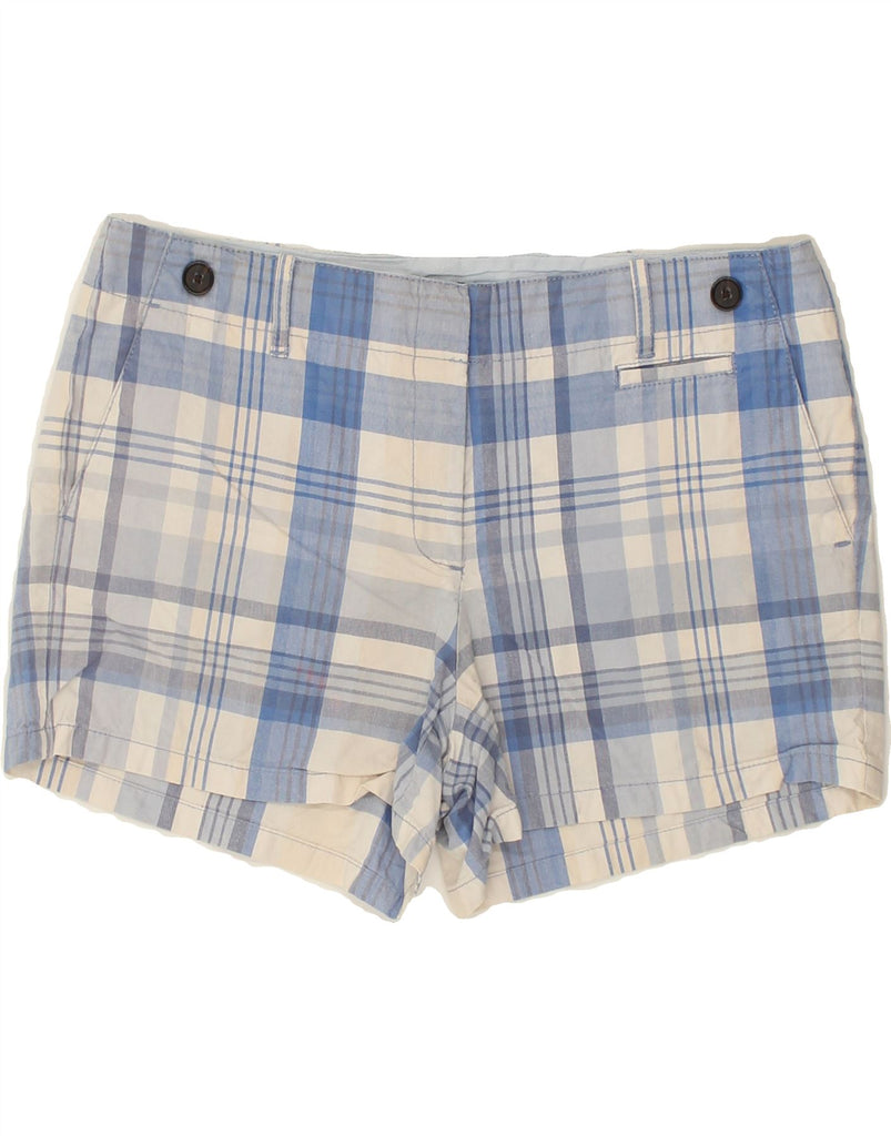 TOMMY HILFIGER Womens Hot Pants US 6 Medium W32  Blue Plaid Cotton | Vintage Tommy Hilfiger | Thrift | Second-Hand Tommy Hilfiger | Used Clothing | Messina Hembry 