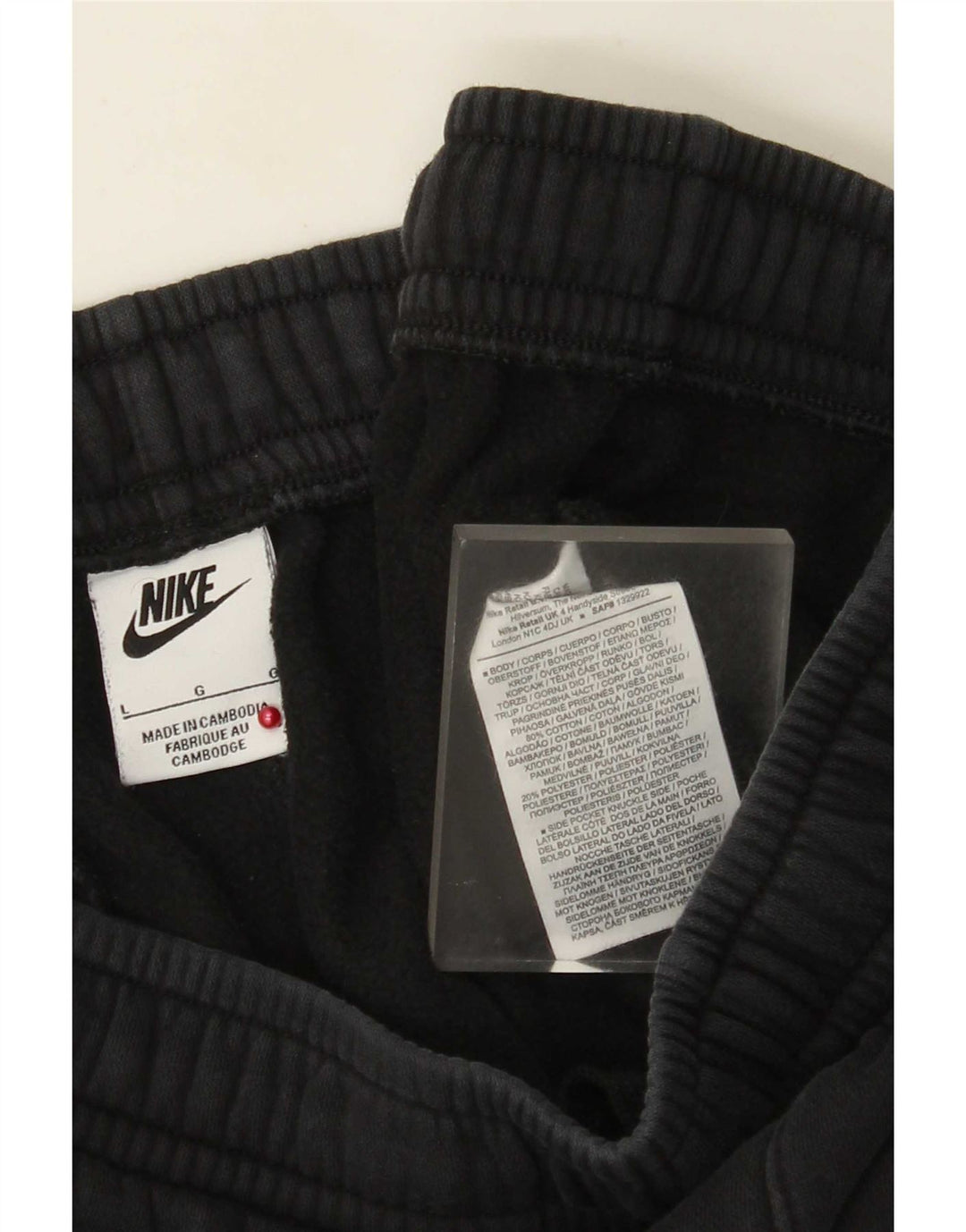 Nike Womens Tracksuit Trousers Joggers Large Black Cotton