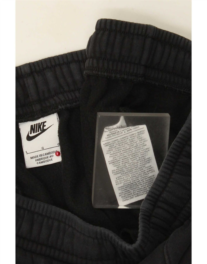 Nike Womens Tracksuit Trousers Joggers Large Black Cotton