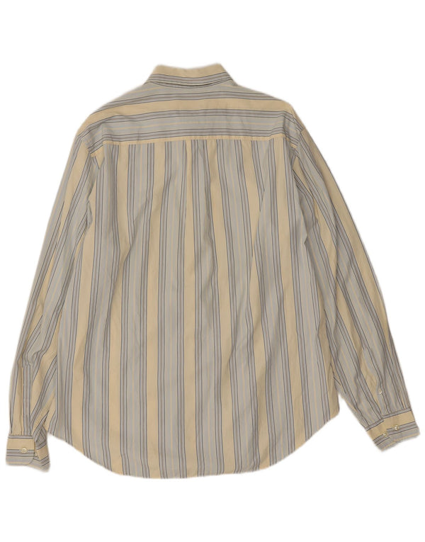Massimo Dutti Mens Shirt EU 44 XS Yellow Striped